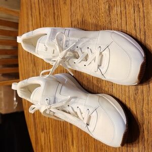 Michael Kors White Patent Georgia Knit Trainer Sneakers Size 9.5